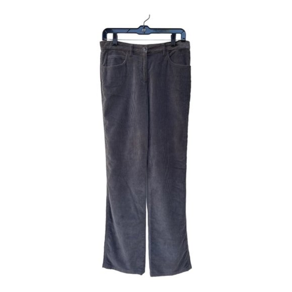 Armani Collezioni Women's Gray Fine Corduroy Straight Leg Pants Sz 6 VTG - Picture 1 of 7